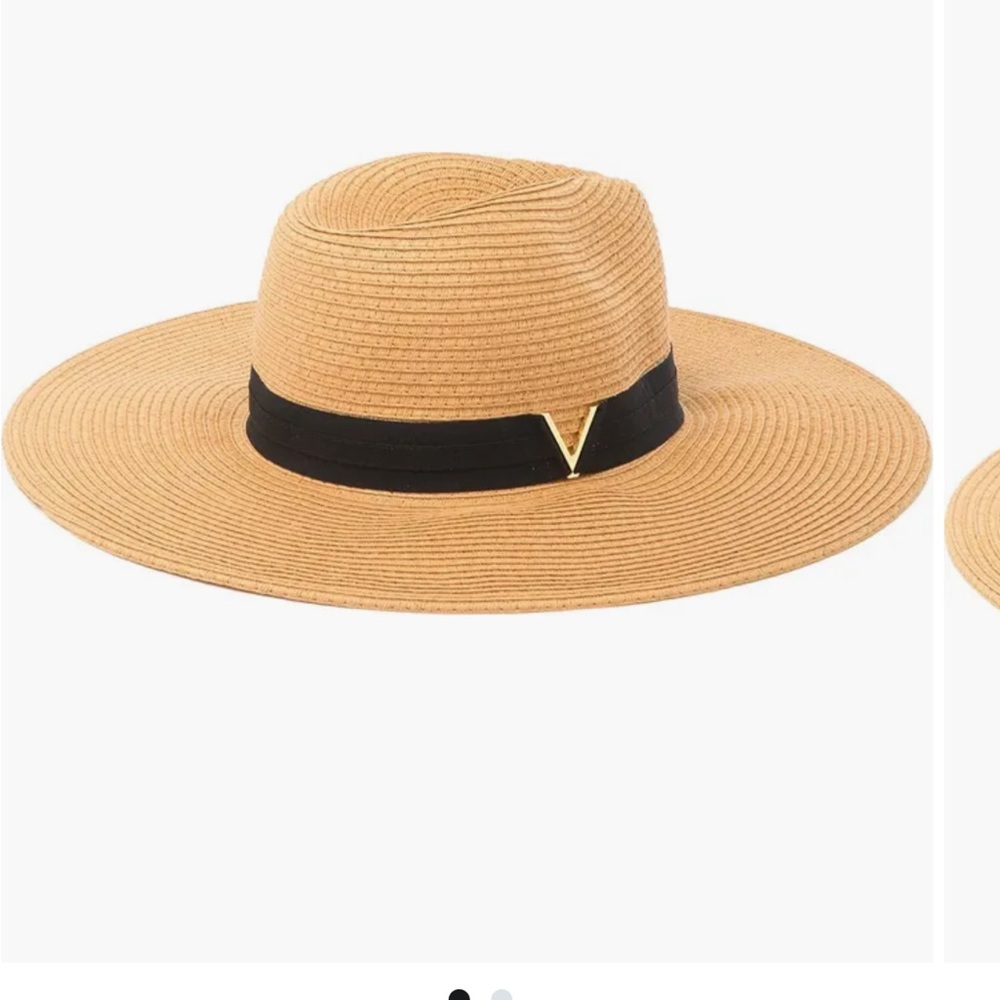 Grossgrainr Panamá Hat Elegant Tan Wide-Brim Hat with Black Band